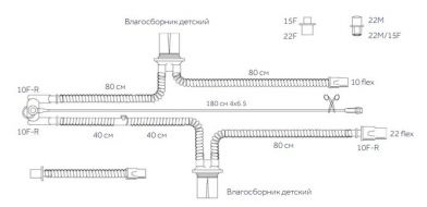 Дыхательный контур для интенсивной терапии неонатальный 307/8448